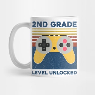 Kids 2nd Grade Level Unlocked Back To School Video Gamer Mug